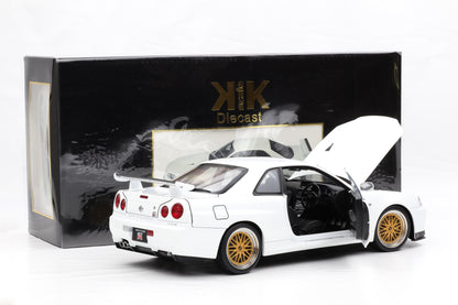 1:12 Nissan Skyline GT-R (R34) V-Spec II BBS-Felgen 2001 weiss KK Scale