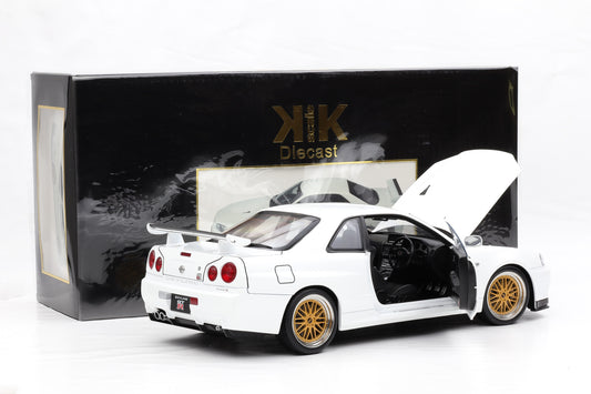 1:12 Nissan Skyline GT-R (R34) V-Spec II BBS-Felgen 2001 weiss KK Scale