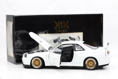 1:12 Nissan Skyline GT-R (R34) V-Spec II BBS-Felgen 2001 weiss KK Scale