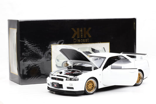 1:12 Nissan Skyline GT-R (R34) V-Spec II BBS-Felgen 2001 weiss KK Scale