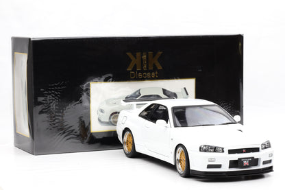 1:12 Nissan Skyline GT-R (R34) V-Spec II BBS-Felgen 2001 weiss KK Scale