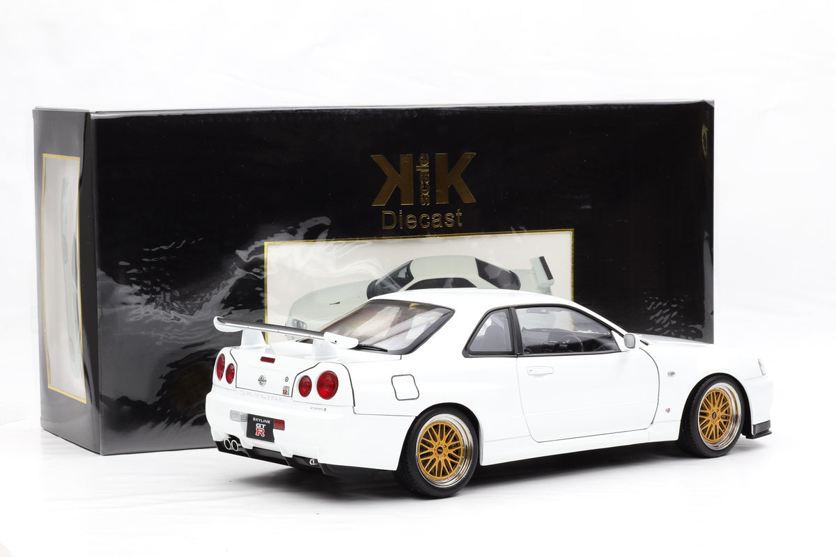1:12 Nissan Skyline GT-R (R34) V-Spec II BBS-Felgen 2001 weiss KK Scale