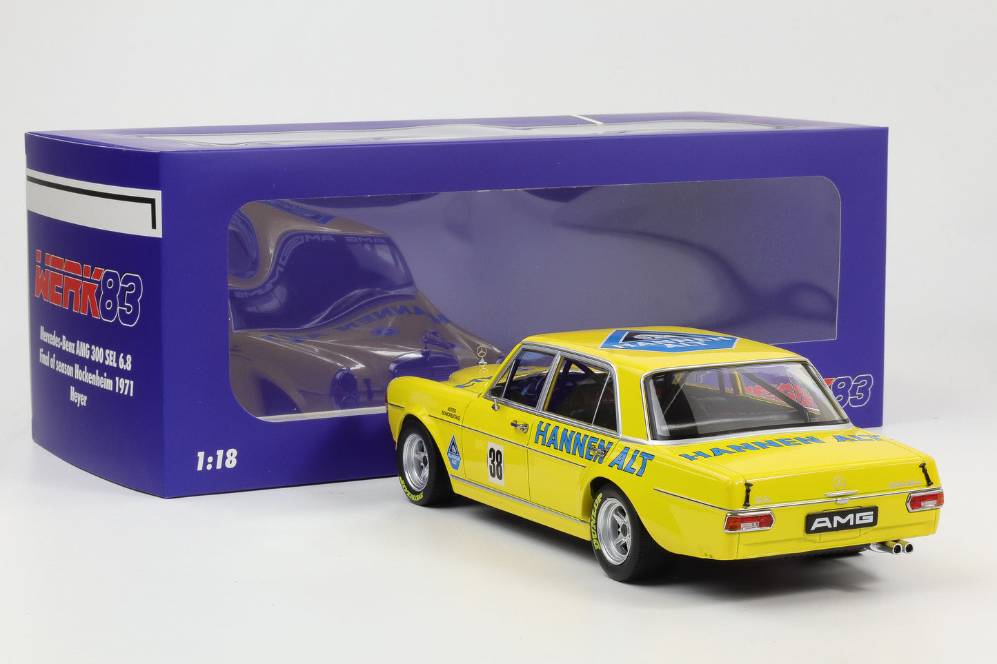 1:18 Mercedes-Benz AMG 300 SEL 6.8 Hannen Alt Hockenheim Finale 71 Heyer Werk83