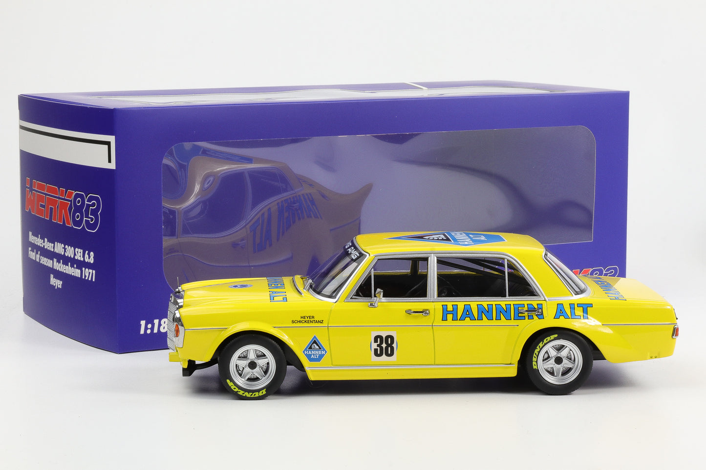 1:18 Mercedes-Benz AMG 300 SEL 6.8 Hannen Alt Hockenheim Finale 71 Heyer Werk83