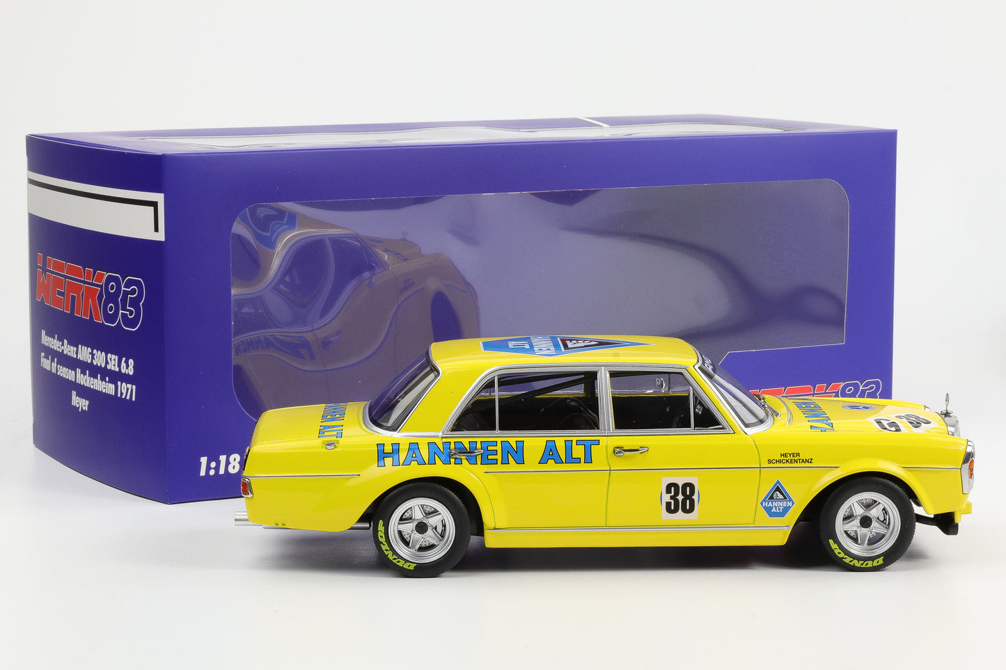1:18 Mercedes-Benz AMG 300 SEL 6.8 Hannen Alt Hockenheim Finale 71 Heyer Werk83