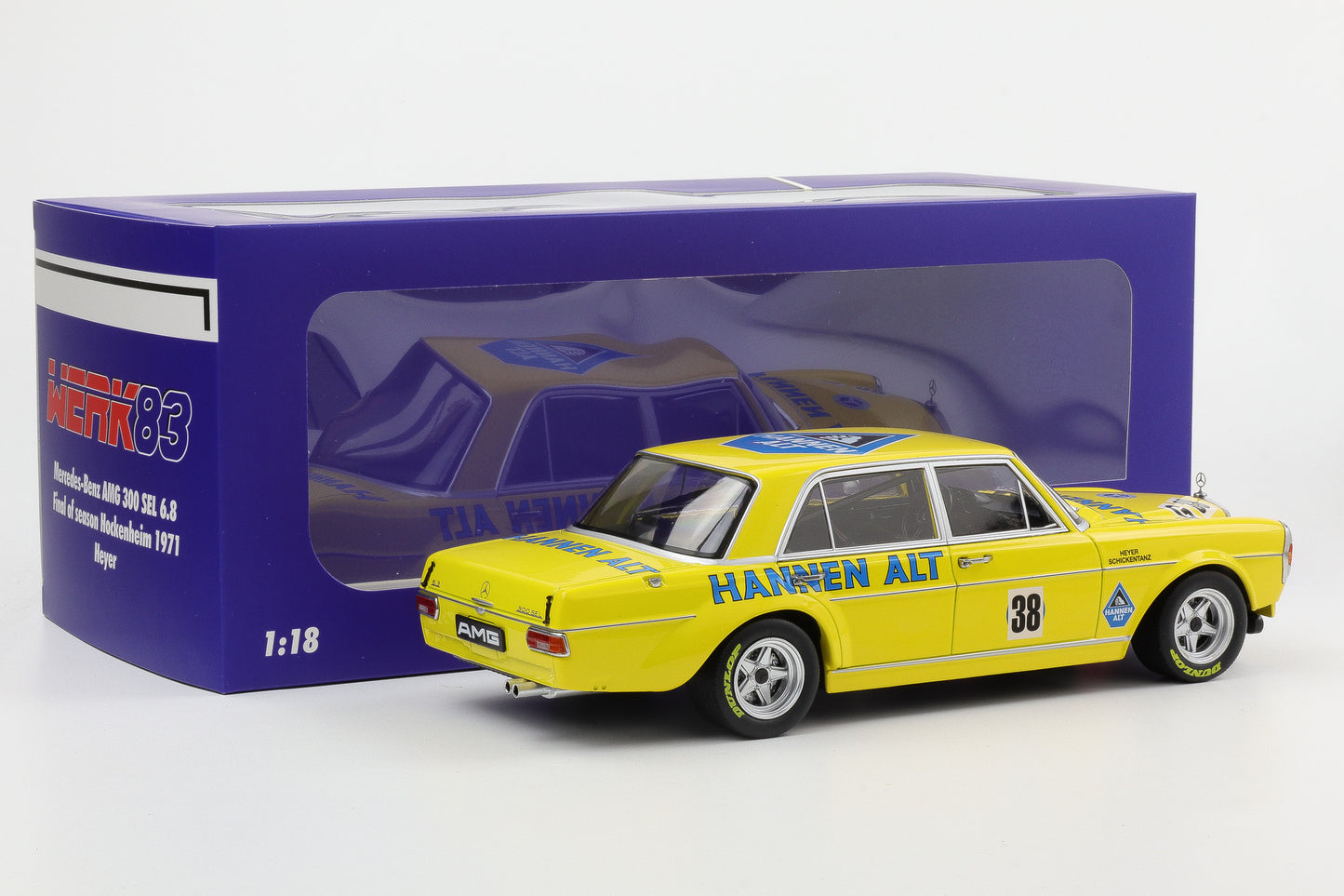 1:18 Mercedes-Benz AMG 300 SEL 6.8 Hannen Alt Hockenheim Finale 71 Heyer Werk83