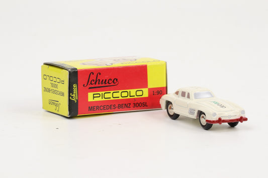 1:90 Schuco Piccolo Mercedes-Benz 300 SL debitel weiß Art.Nr. 01391-debitel