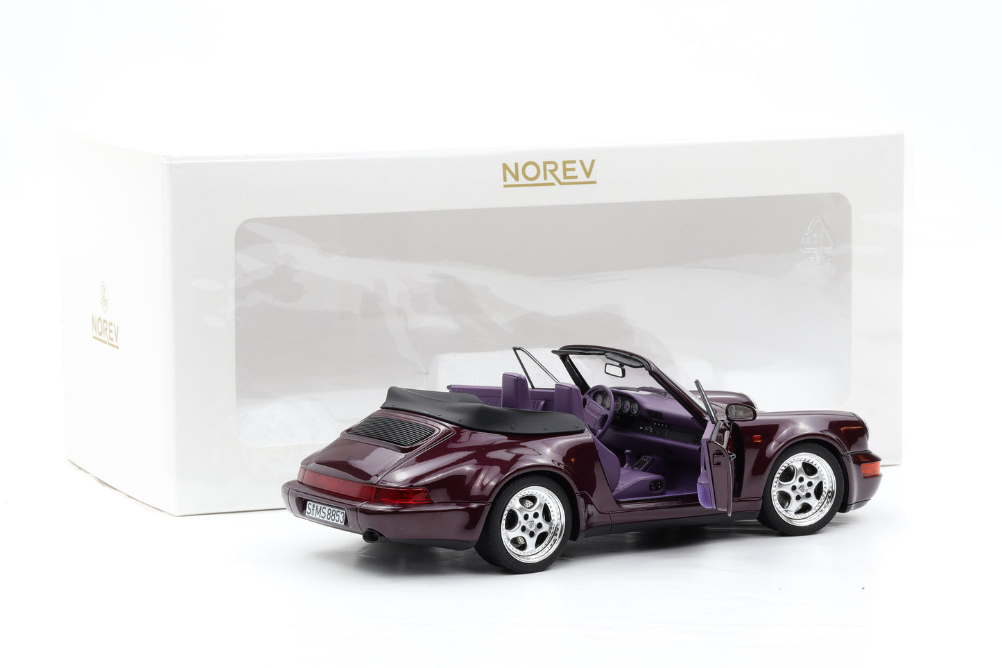 1:18 Norev Porsche 911 964 Carrera 2 WTL Cabríolet 1992 Amethyst 1/200 pcs