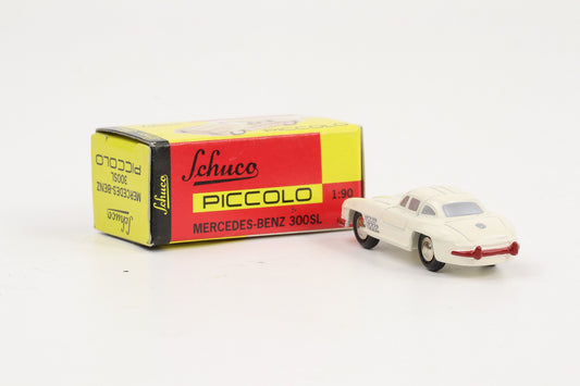 1:90 Schuco Piccolo Mercedes-Benz 300 SL debitel weiß Art.Nr. 01391-debitel