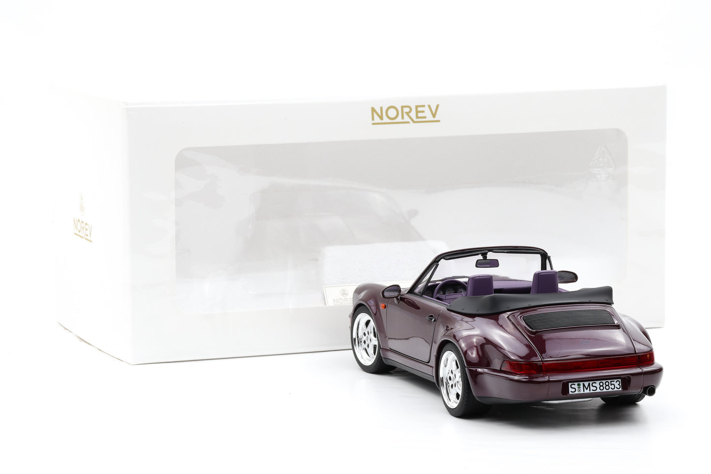 1:18 Norev Porsche 911 964 Carrera 2 WTL Cabríolet 1992 Amethyst 1/200 pcs