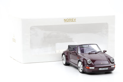 1:18 Norev Porsche 911 964 Carrera 2 WTL Cabríolet 1992 Amethyst 1/200 pcs
