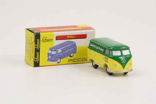 1:90 Schuco Piccolo VW T1 Bus Bulli Spoerle Linear & Logic Products grün-gelb