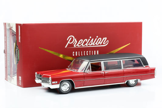 1:18 Cadillac S&amp;S Sedan 1966 rojo vino Precision Collection Greenlight