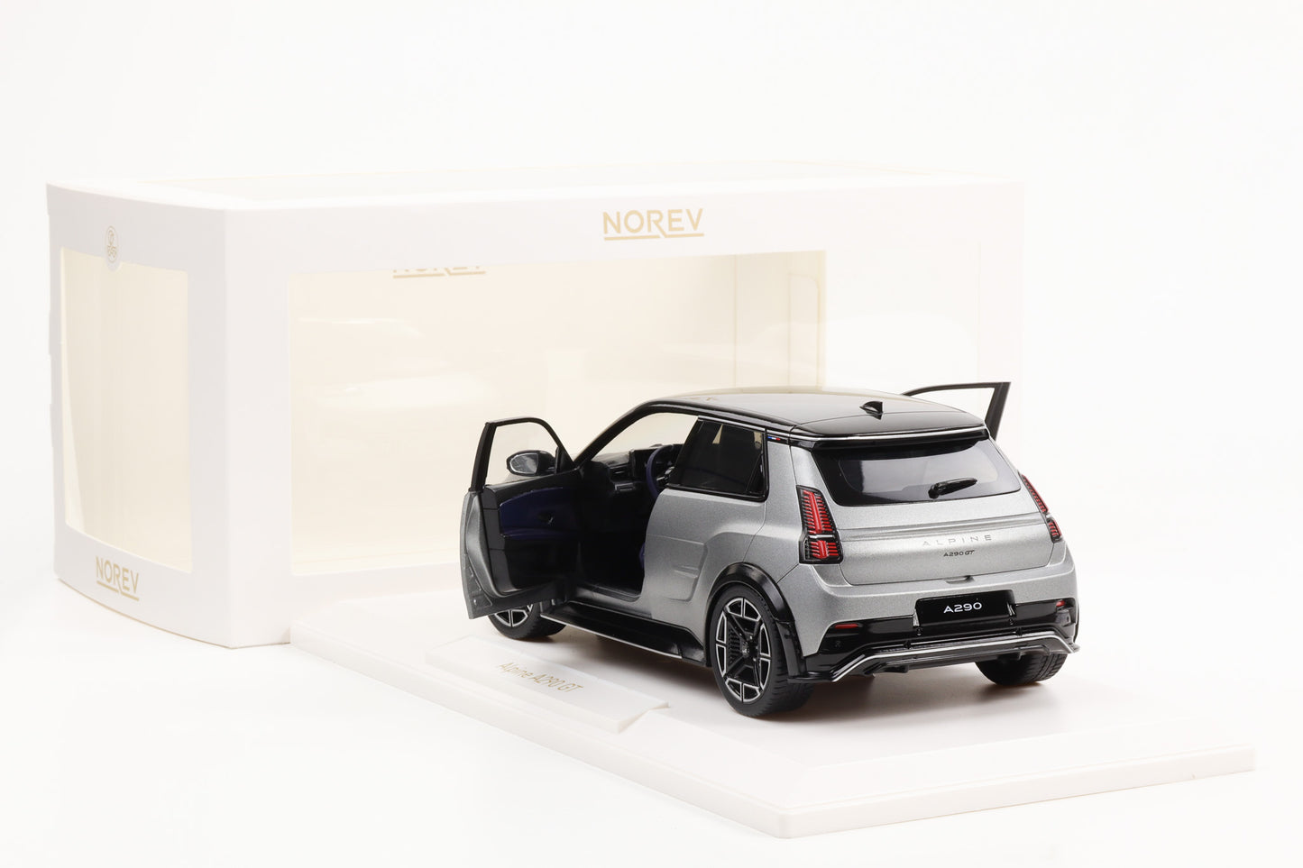 1:18 Norev Alpine A290 GT 2025 Matt Tornade Grey & Black 185451
