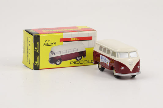 1:90 Schuco Piccolo VW T1 Bus Bulli 2000 km durch Deutschland weiß-weinrot