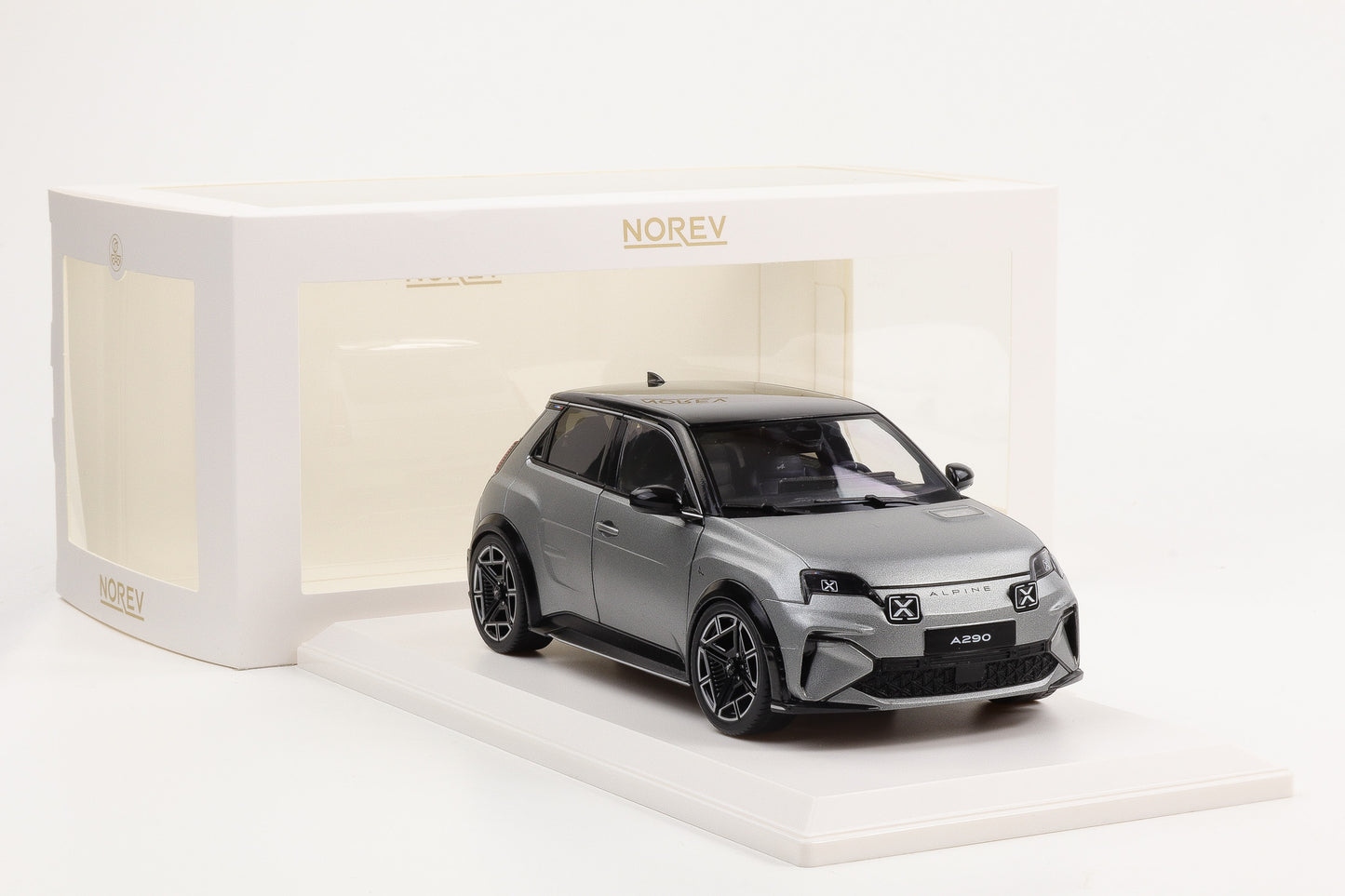 1:18 Norev Alpine A290 GT 2025 Matt Tornade Grey & Black 185451