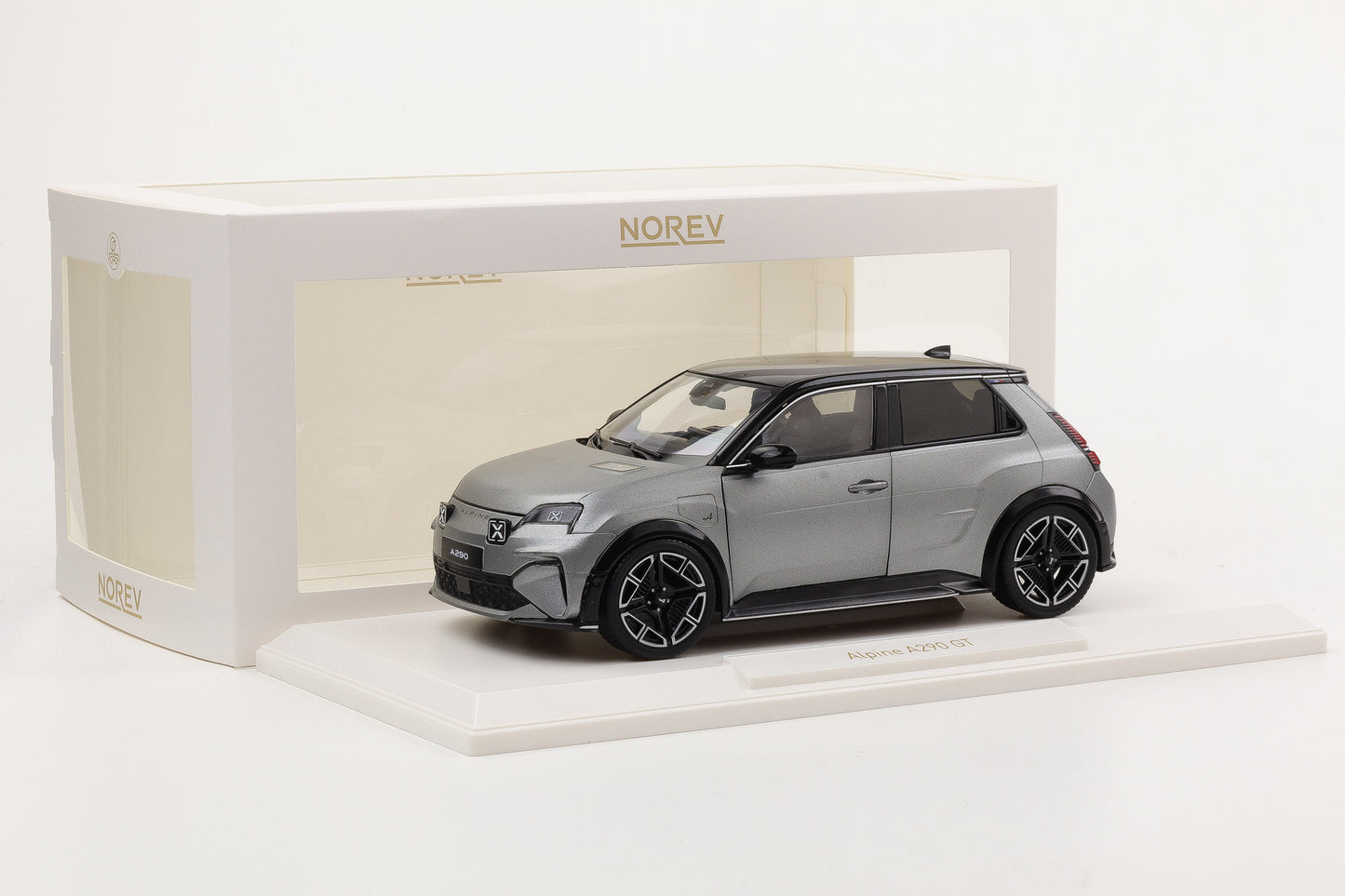 1:18 Norev Alpine A290 GT 2025 Matt Tornade Grey & Black 185451