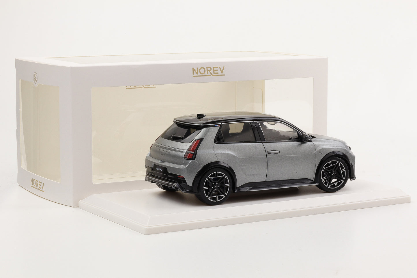 1:18 Norev Alpine A290 GT 2025 Matt Tornade Grey & Black 185451
