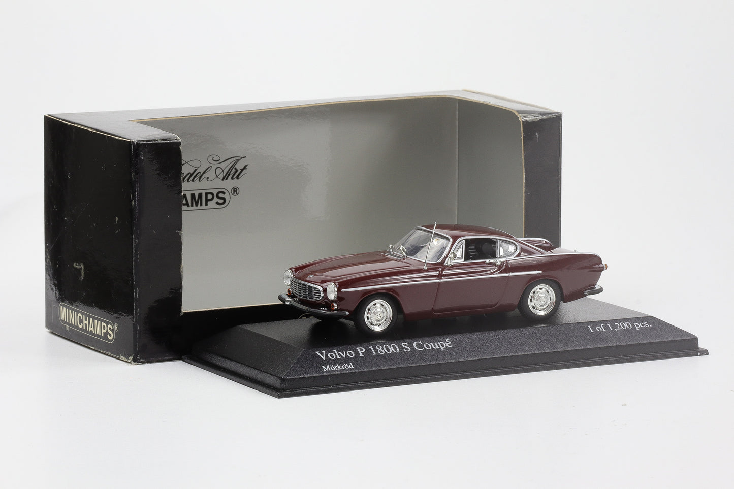 1:43 Minichamps Volvo P 1800 S Coupe 1969 Mörkröd / dunkelrot