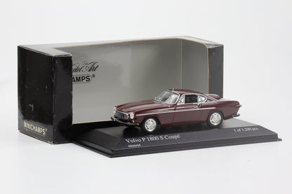 1:43 Minichamps Volvo P 1800 S Coupe 1969 Mörkröd / dunkelrot