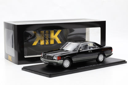 1:18 Mercedes-Benz 500 SEC C126 Coupe 1987 schwarz diecast KK-Scale