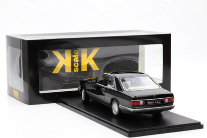 1:18 Mercedes-Benz 500 SEC C126 Coupe 1987 schwarz diecast KK-Scale