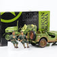 1:18 Jeep Willys 1944 US Army military vehicle dirty green 2 figures American diorama