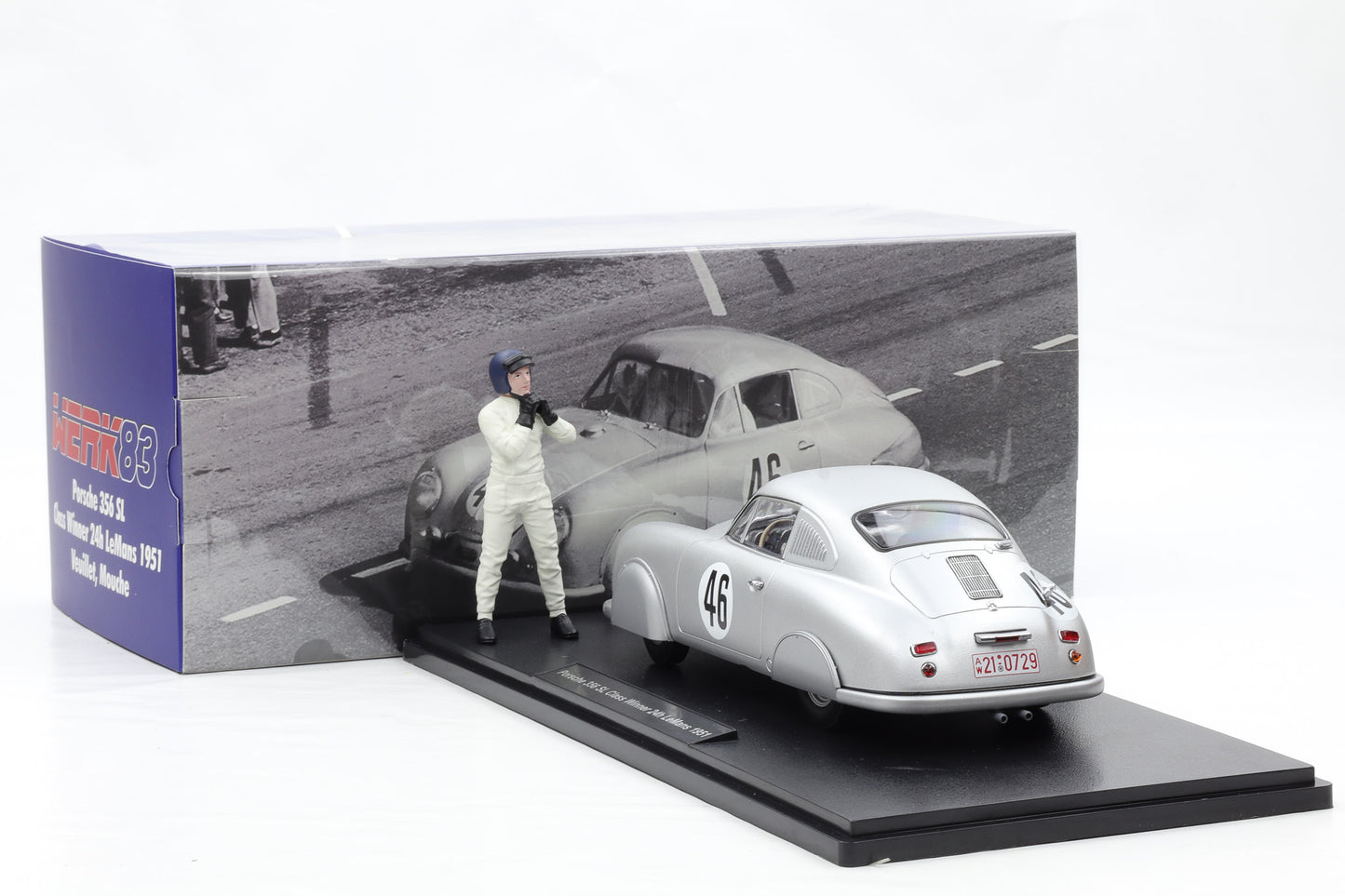 1:18 Porsche 356 SL #46 Class Winner 24h LeMans 1951 WERK83 + Figur