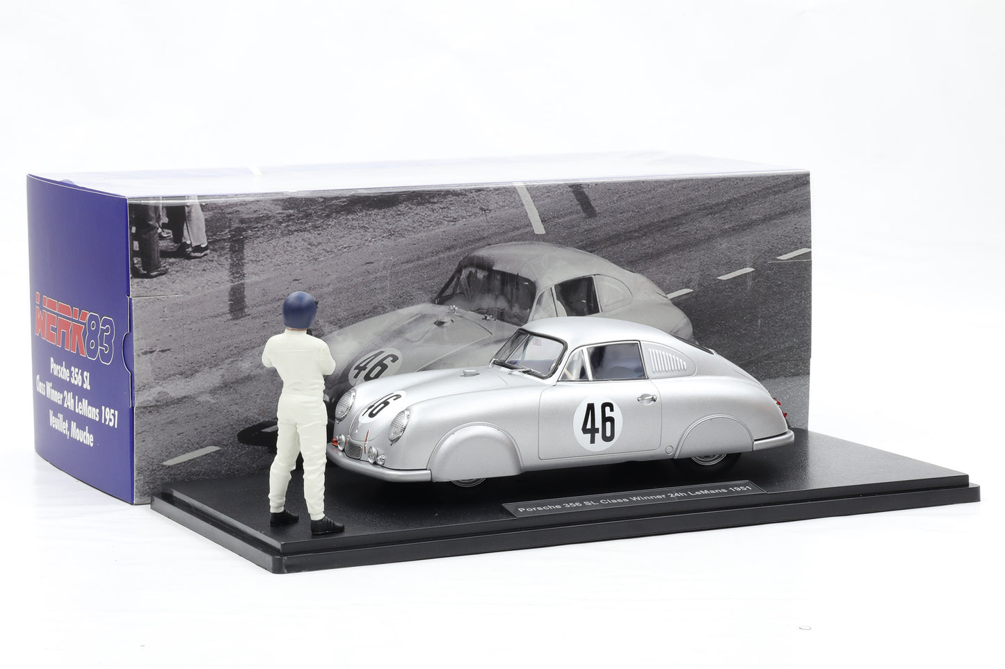 1:18 Porsche 356 SL #46 Class Winner 24h LeMans 1951 WERK83 + Figur