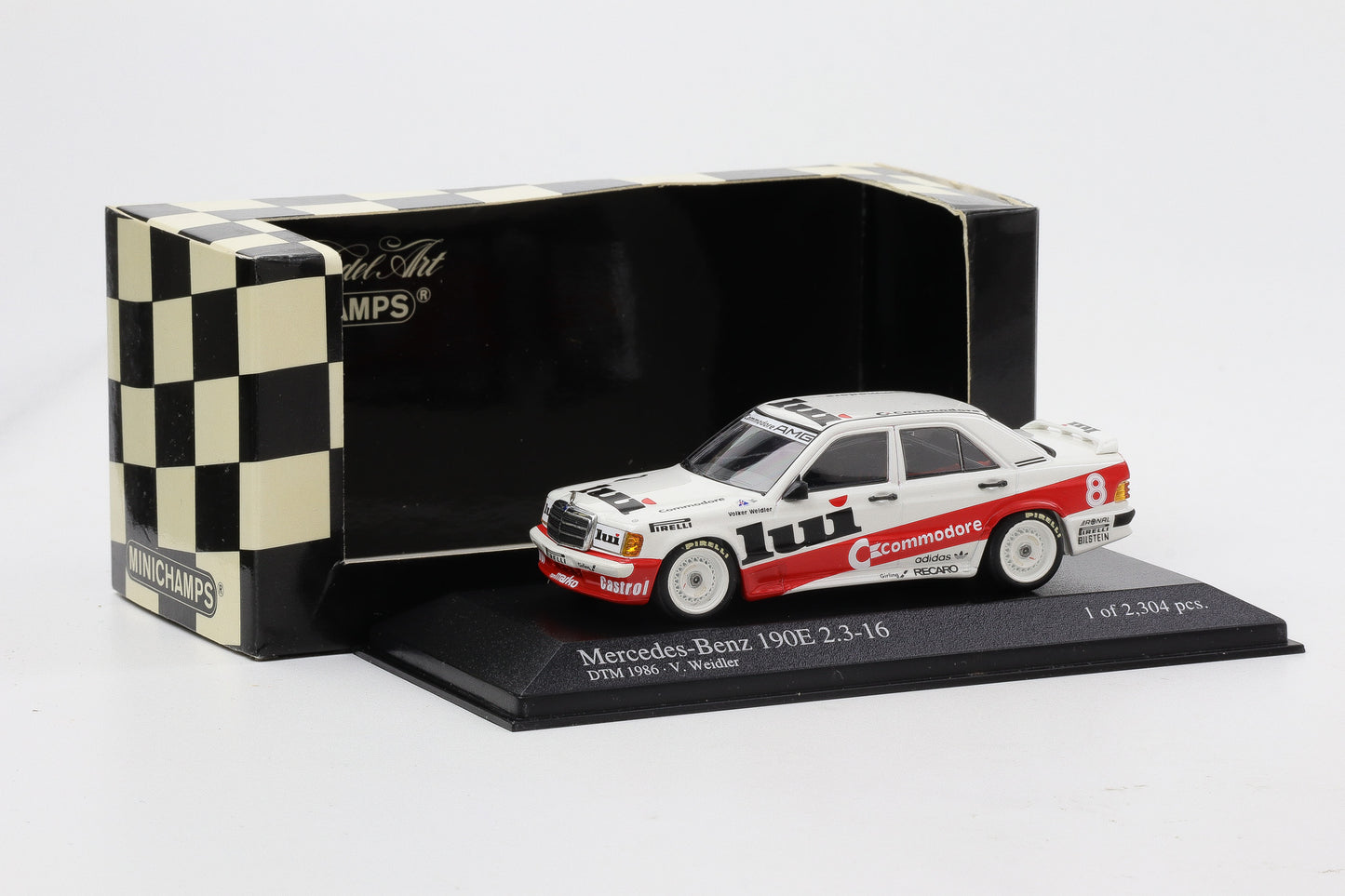 1:43 Minichamps Mercedes-Benz 190 E 2.3-16 DTM 1986 Team RSM MarkoV Weidler #8