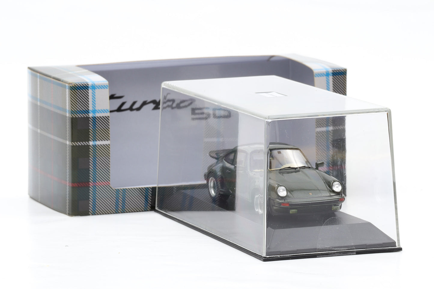 1:43 Spark Porsche 911 Turbo 3.0 Coupe Ferry Oakgreen metallic Museum MAP