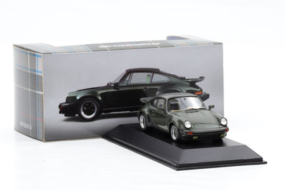 1:43 Spark Porsche 911 Turbo 3.0 Coupe Ferry Oakgreen metallic Museum MAP