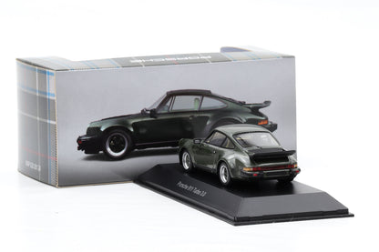 1:43 Spark Porsche 911 Turbo 3.0 Coupe Ferry Oakgreen metallic Museum MAP