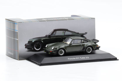 1:43 Spark Porsche 911 Turbo 3.0 Coupe Ferry Oakgreen metallic Museum MAP