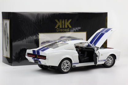 1:12 Ford Mustang Shelby GT500  1967 weiss blaue Streifen diecast KK-Scale