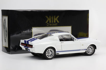 1:12 Ford Mustang Shelby GT500  1967 weiss blaue Streifen diecast KK-Scale