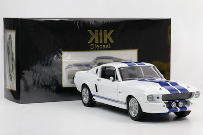 1:12 Ford Mustang Shelby GT500  1967 weiss blaue Streifen diecast KK-Scale
