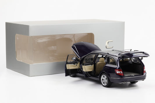 1:18 Autoart Mercedes-Benz C-Klasse S204 T-Modell Tansanitblau 2007