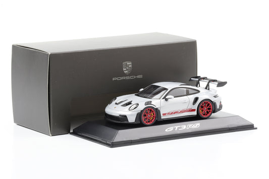 1:43 Porsche 911 992 GT3 RS ice gray metallic pyro red Spark WAP Dealer