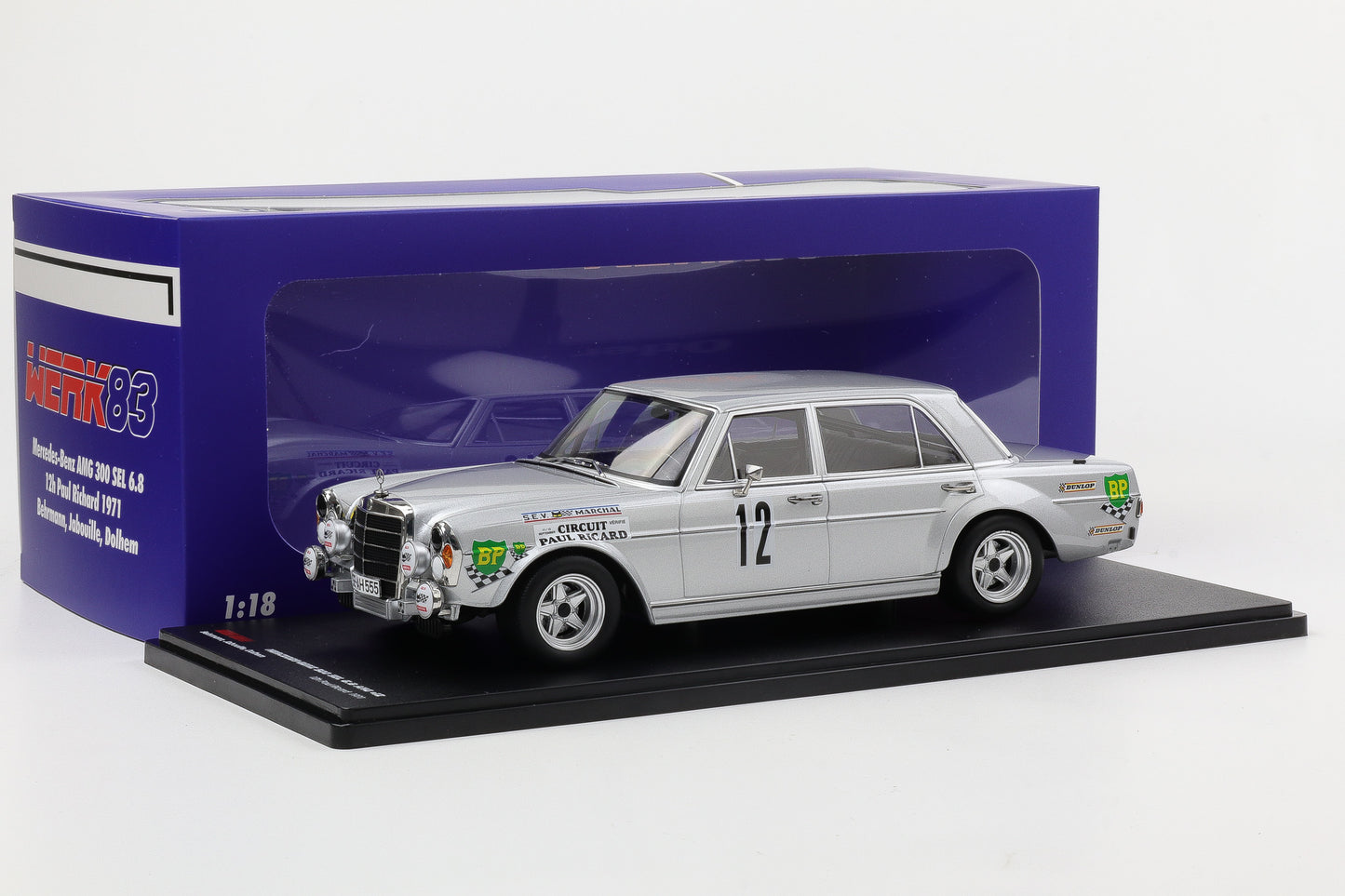 1:18 Werk83 Mercedes-Benz AMG 300 SEL 6.8 #12 12h Paul Ricard 1971