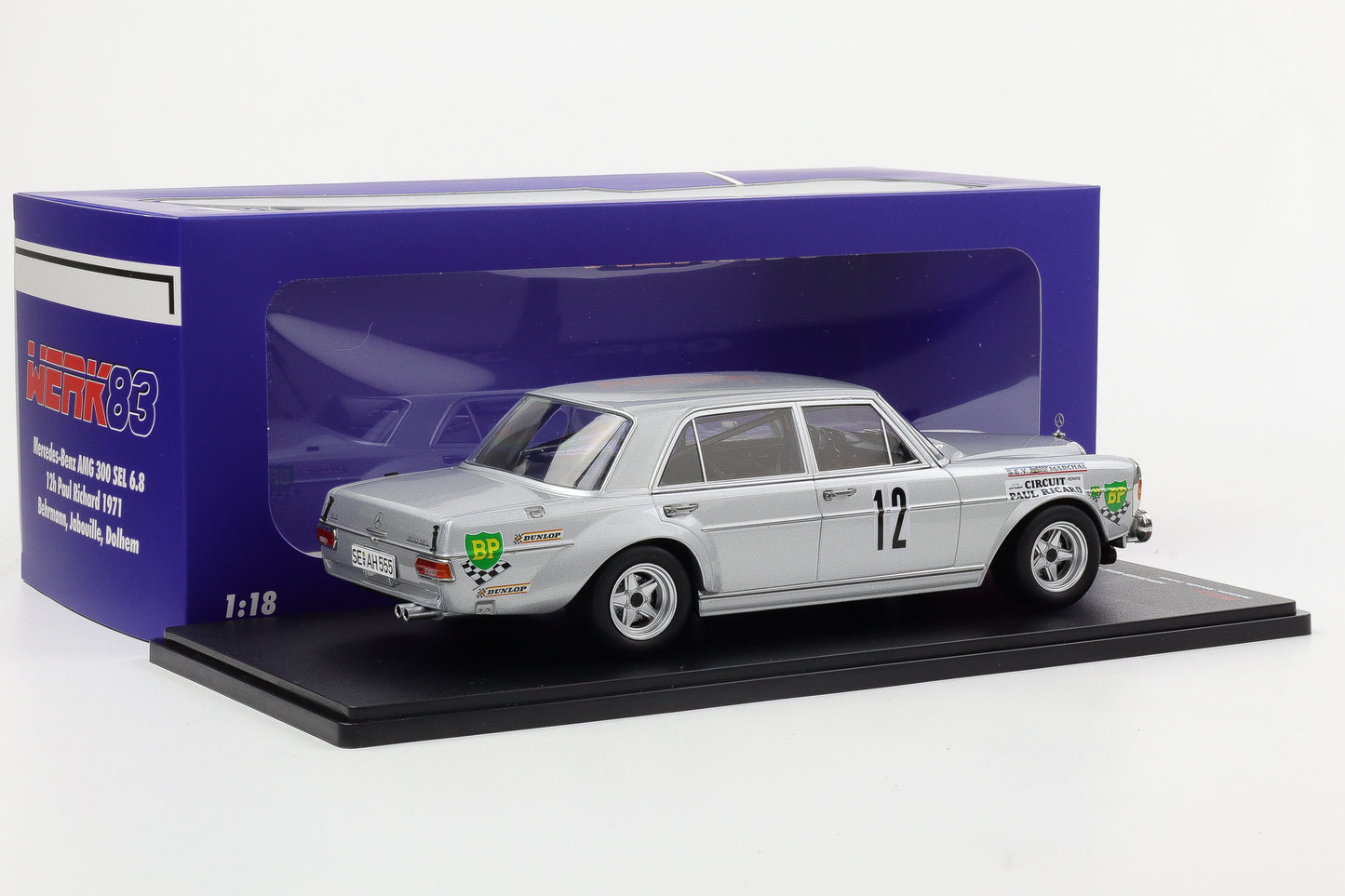 1:18 Werk83 Mercedes-Benz AMG 300 SEL 6.8 #12 12h Paul Ricard 1971
