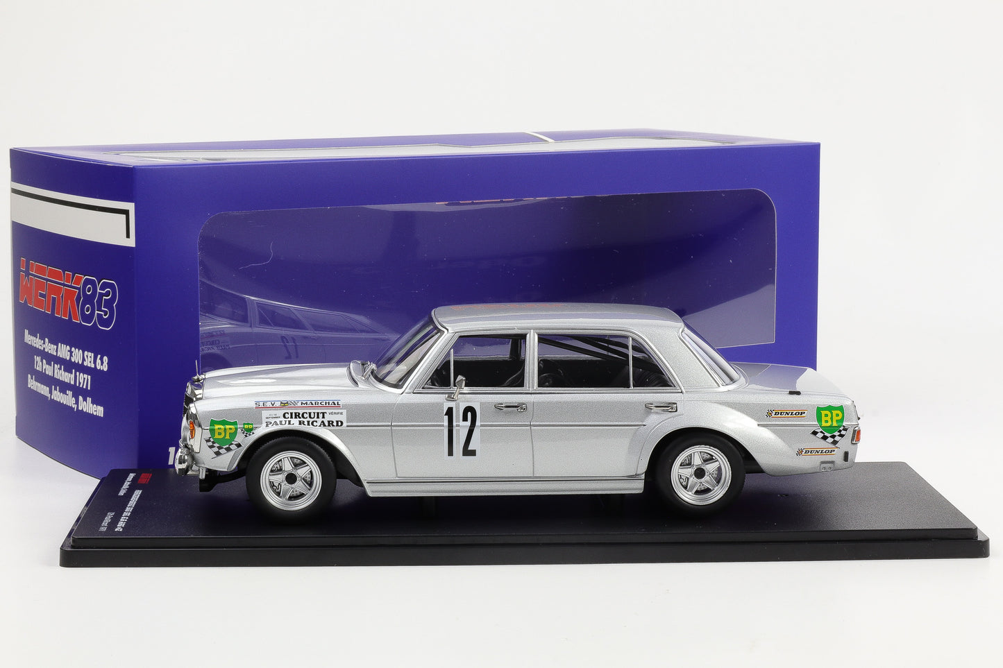 1:18 Werk83 Mercedes-Benz AMG 300 SEL 6.8 #12 12h Paul Ricard 1971