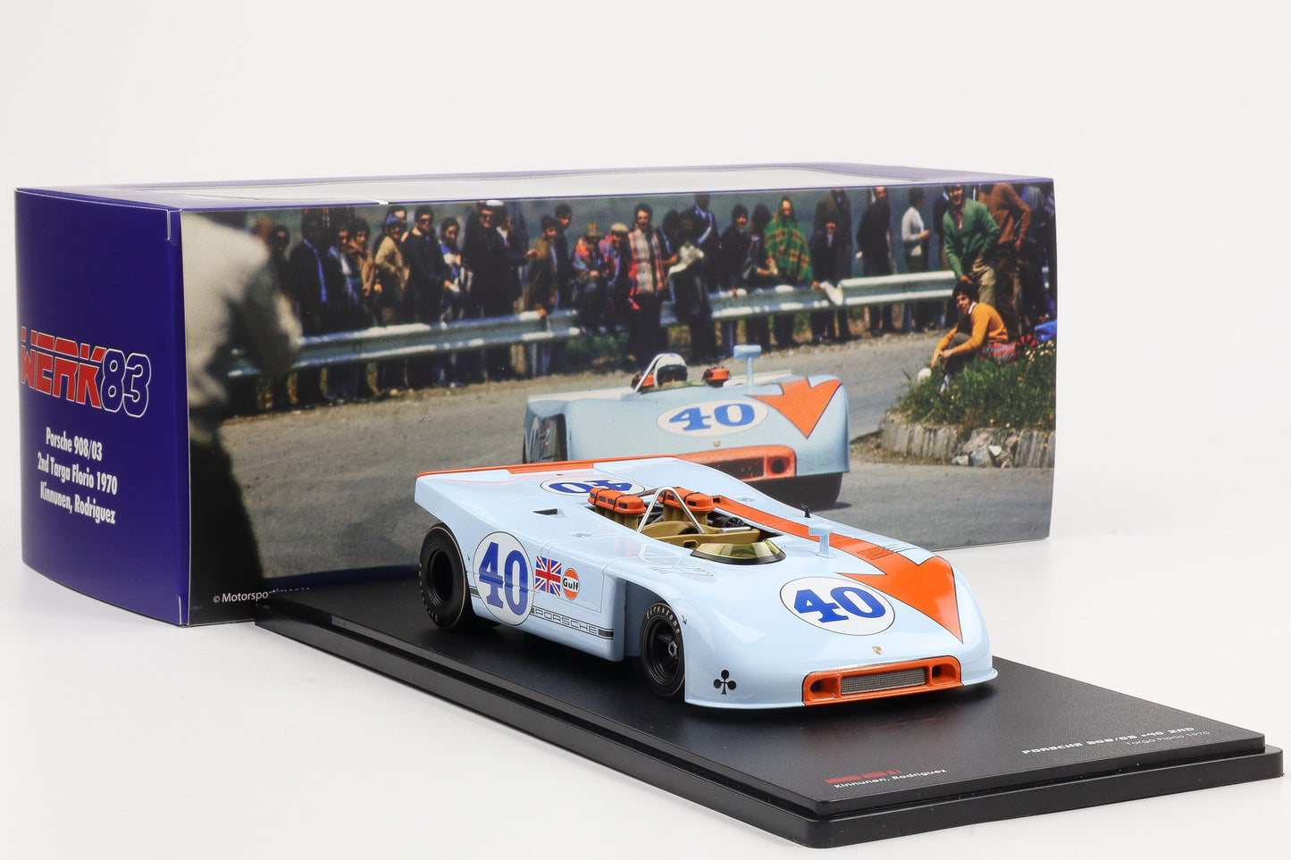 1:18 Werk83 Porsche 908/03 #40 2nd Targa Florio 1970 Kinnunen Rodriguez