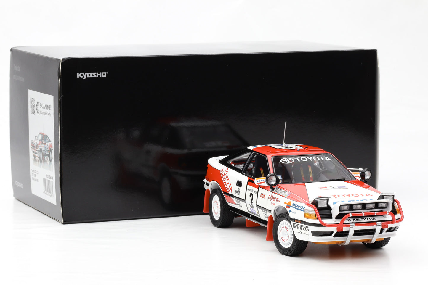 1:18 Kyosho Toyota Celica GT-Four #3 Sieger Rallye Safari 1990 Waldegård Gallagher