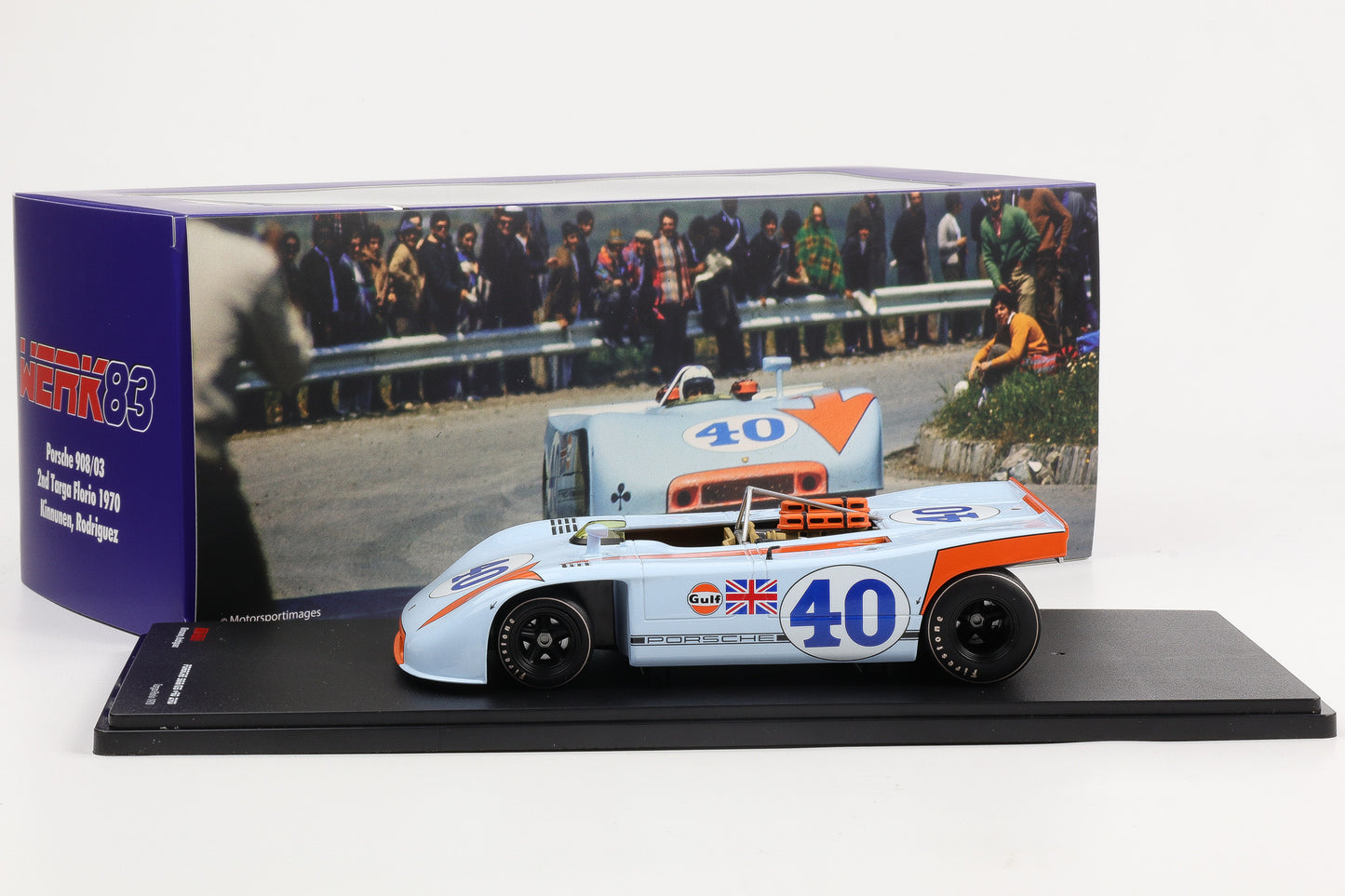 1:18 Werk83 Porsche 908/03 #40 2nd Targa Florio 1970 Kinnunen Rodriguez