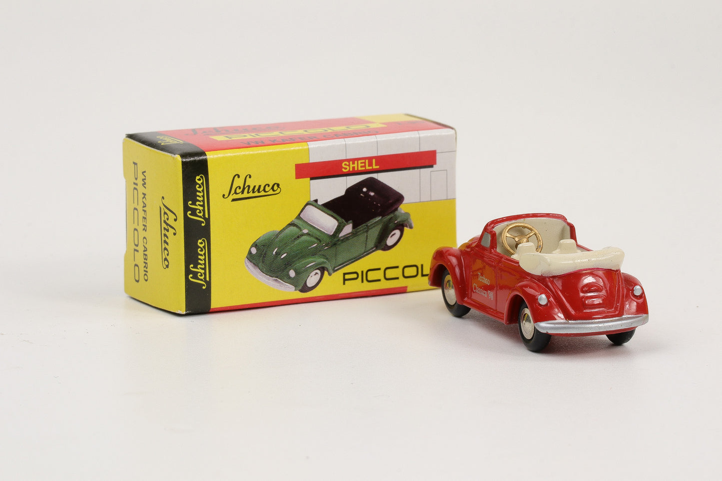 1:90 Schuco Piccolo VW Käfer Cabrio rot Techno Classica 1998