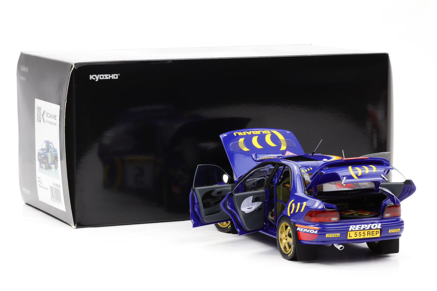 1:18 Kyosho Subaru Impreza 555 #5 Sieger Rallye Monte Carlo 1995 Sainz, Moya