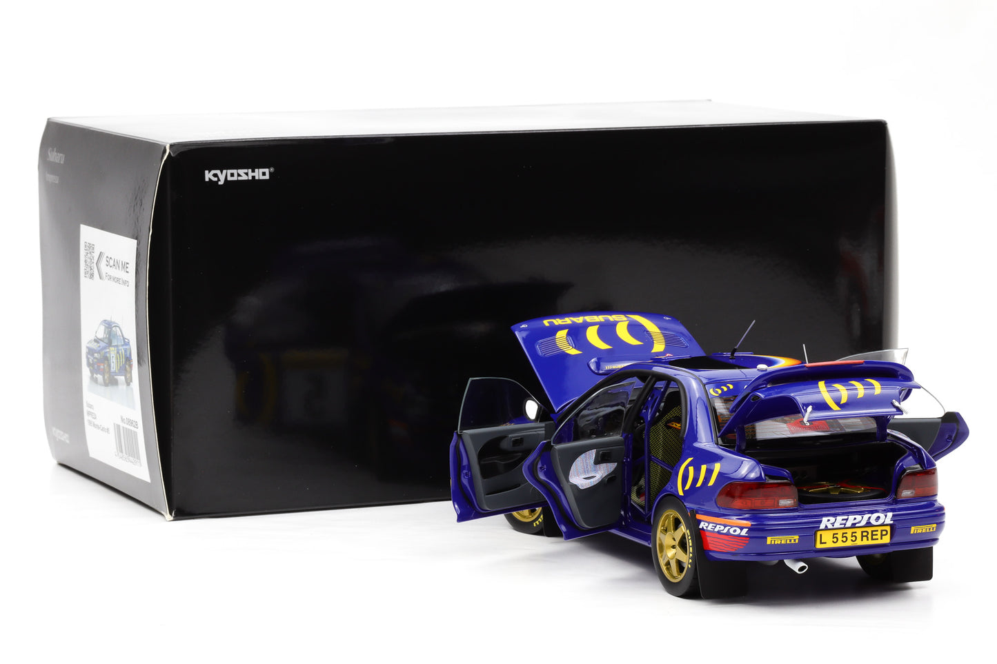 1:18 Kyosho Subaru Impreza 555 #5 Sieger Rallye Monte Carlo 1995 Sainz, Moya