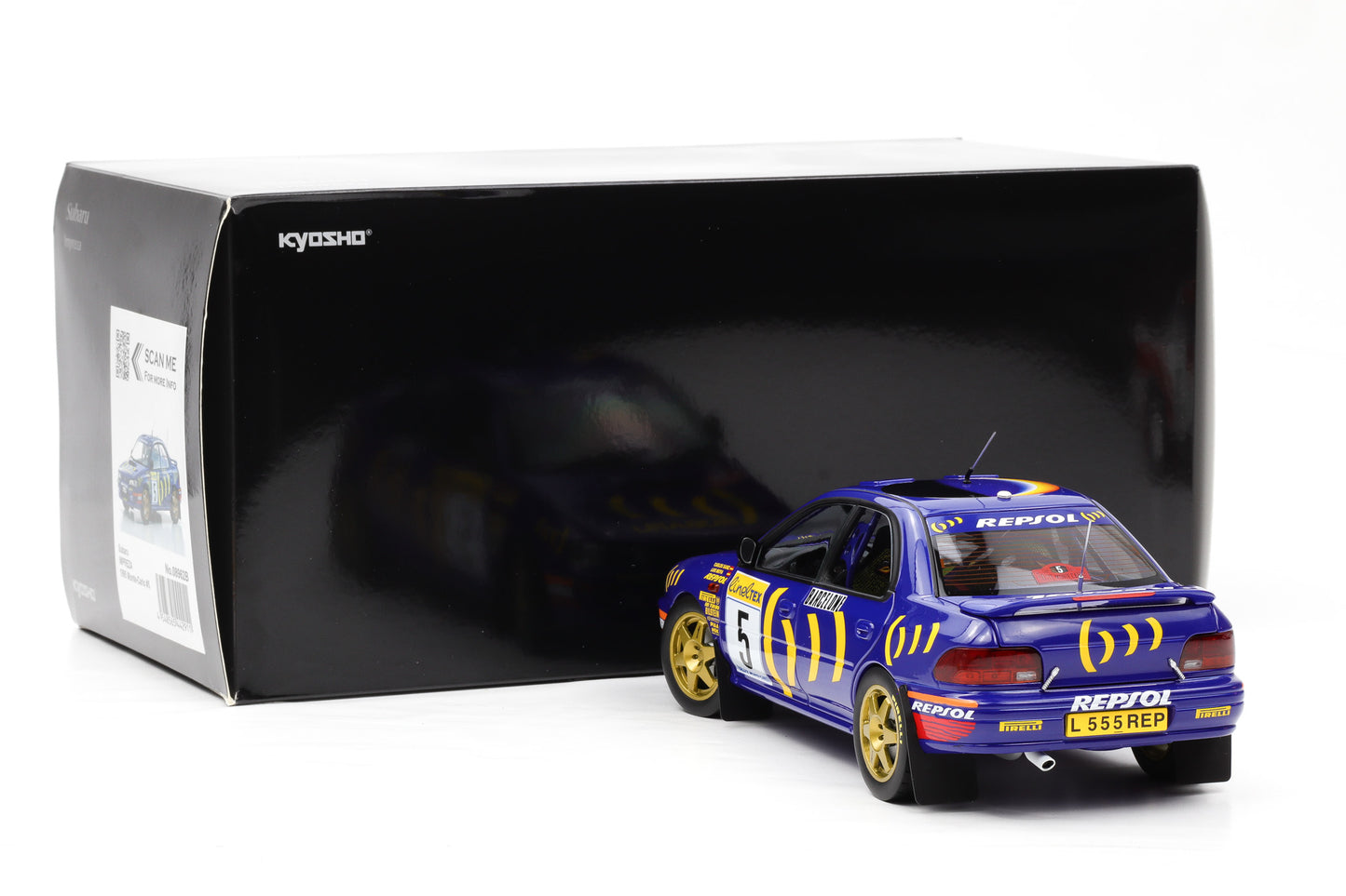 1:18 Kyosho Subaru Impreza 555 #5 Sieger Rallye Monte Carlo 1995 Sainz, Moya