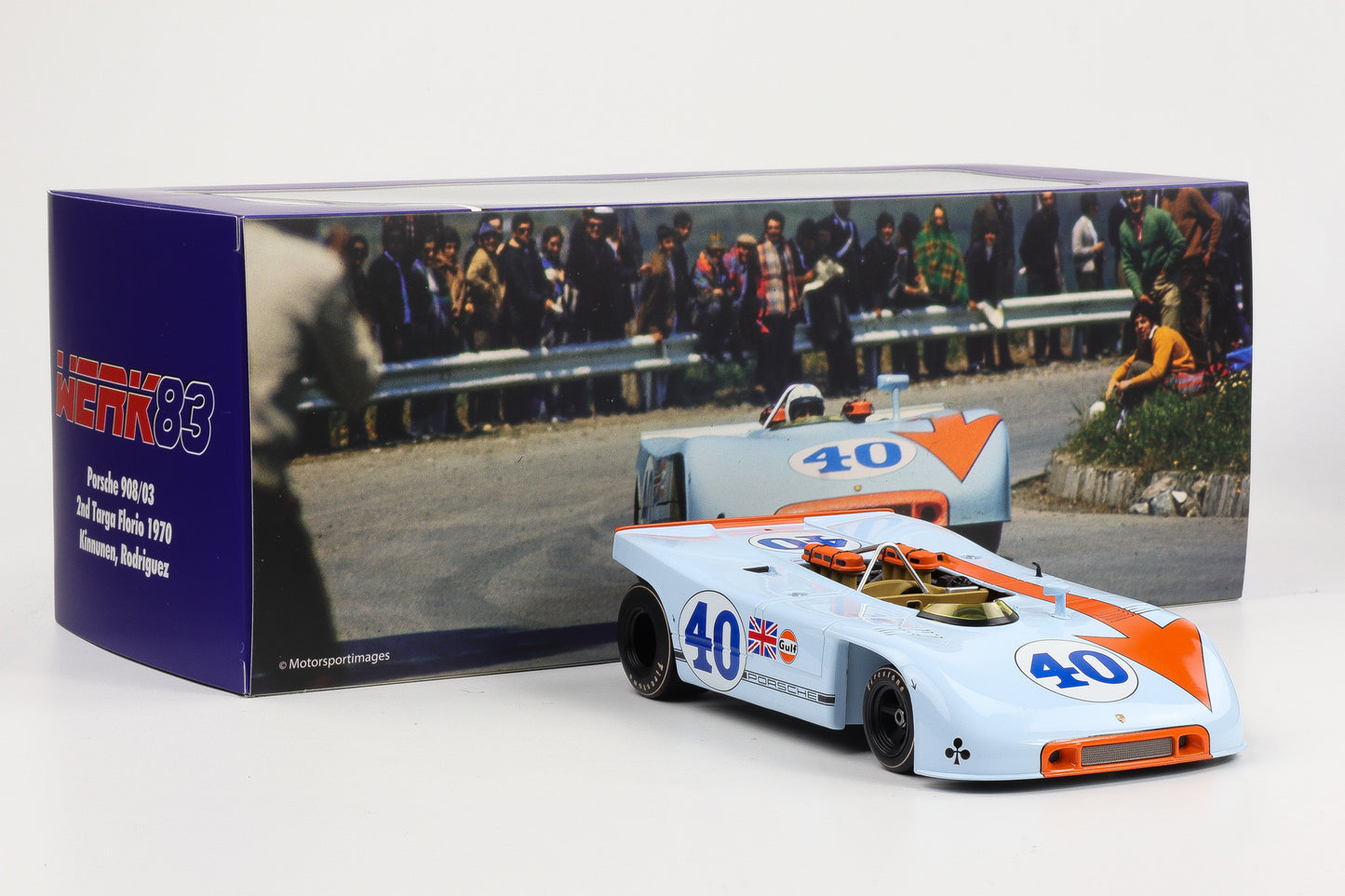 1:18 Werk83 Porsche 908/03 #40 2nd Targa Florio 1970 Kinnunen Rodriguez